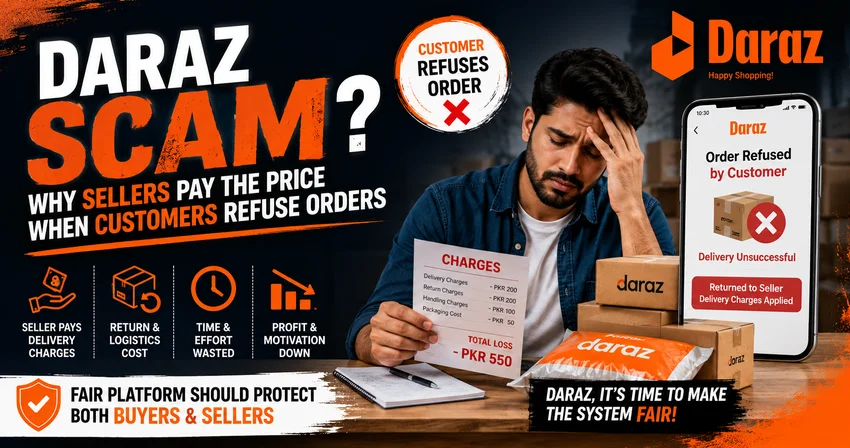 Daraz seller facing loss due to customer refused order and delivery charges